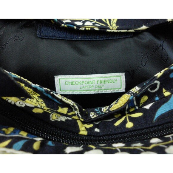 Vera Bradley Ellie Blue Laptop Travel Tote Bag Retired Checkpoint Friendly - Picture 5 of 5